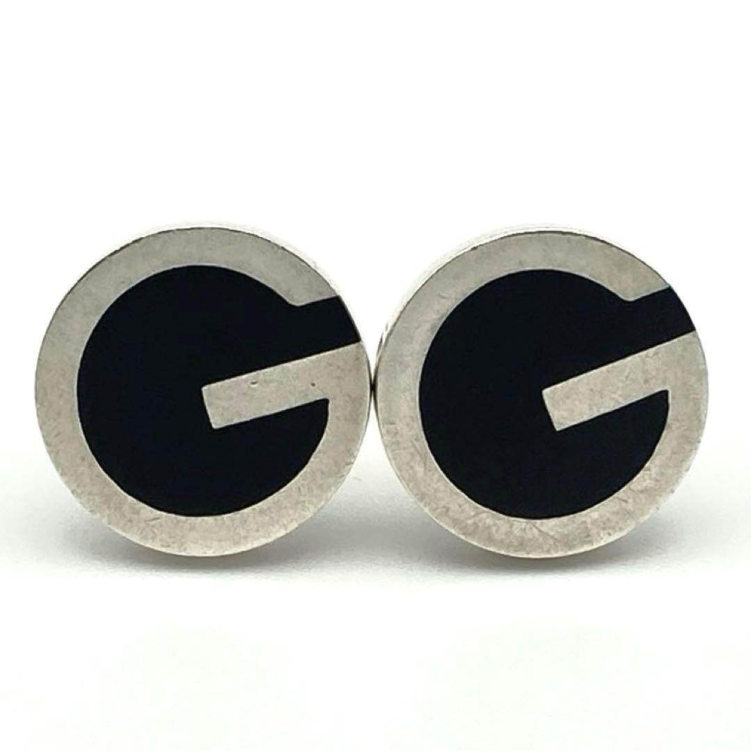 グッチ Gロゴ ラウンド カフリンクス カフス ボタン SV925 シルバー
