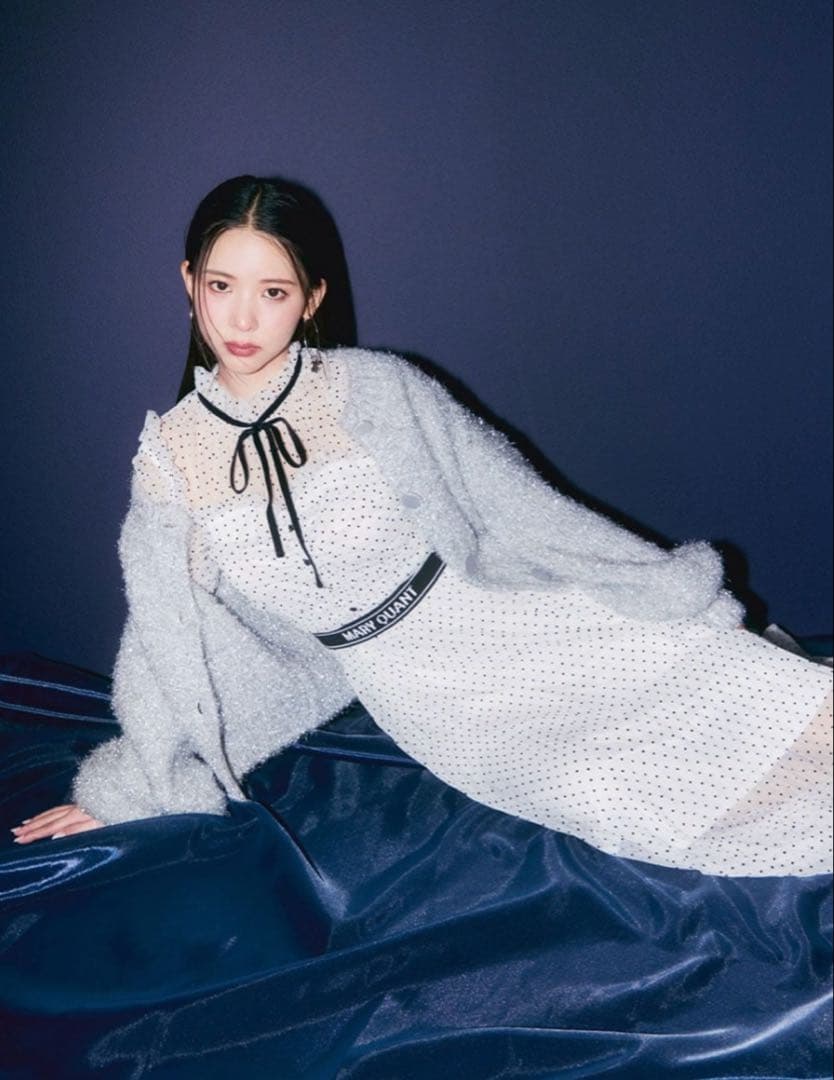 【LILY BROWN×MARY QUANT】ベルト付きドットチュールドレス