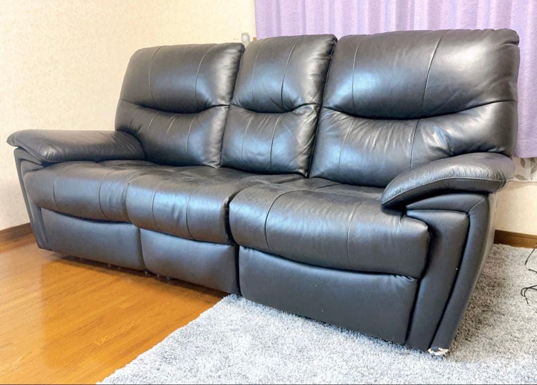 両側電動リクライニングソファー ３人掛け