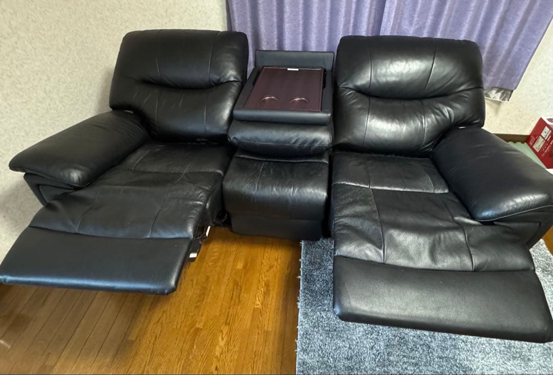 両側電動リクライニングソファー ３人掛け