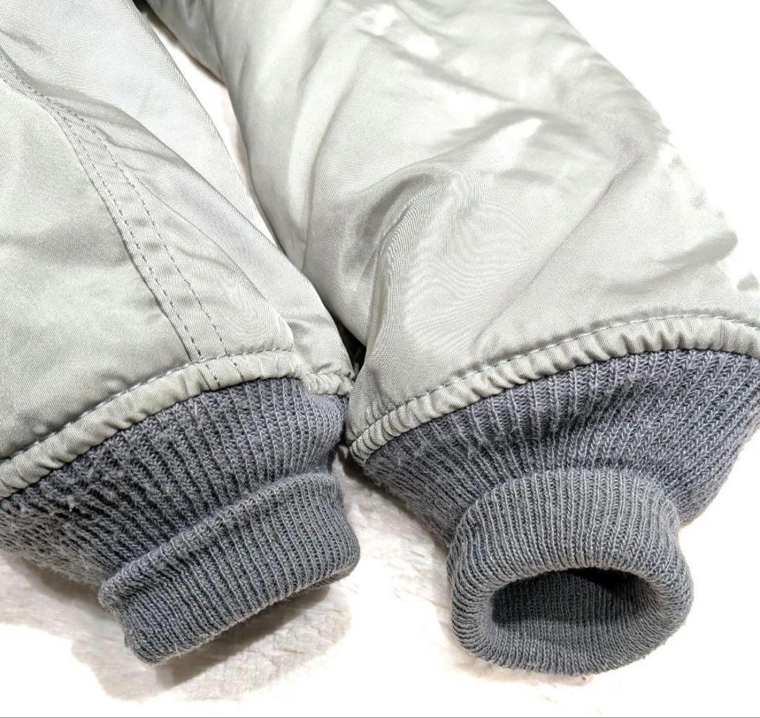 希少　アルファ 米軍 フライトジャケット　シルバー　短丈 厚手 ma1