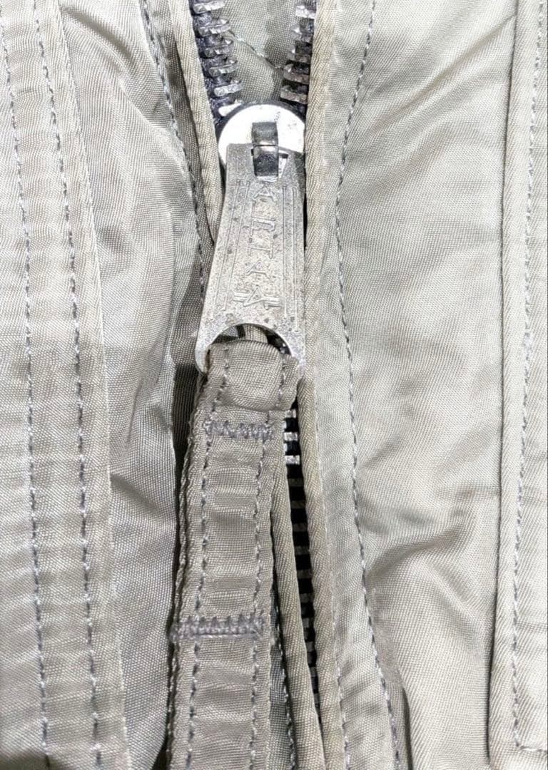 希少　アルファ 米軍 フライトジャケット　シルバー　短丈 厚手 ma1