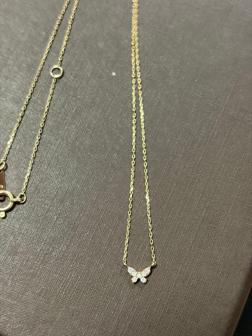 k10バタフライダイヤネックレス