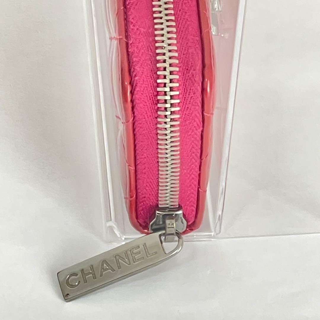【希少 美品 正規品】CHANEL ピンク エナメル ケース 小銭入れ
