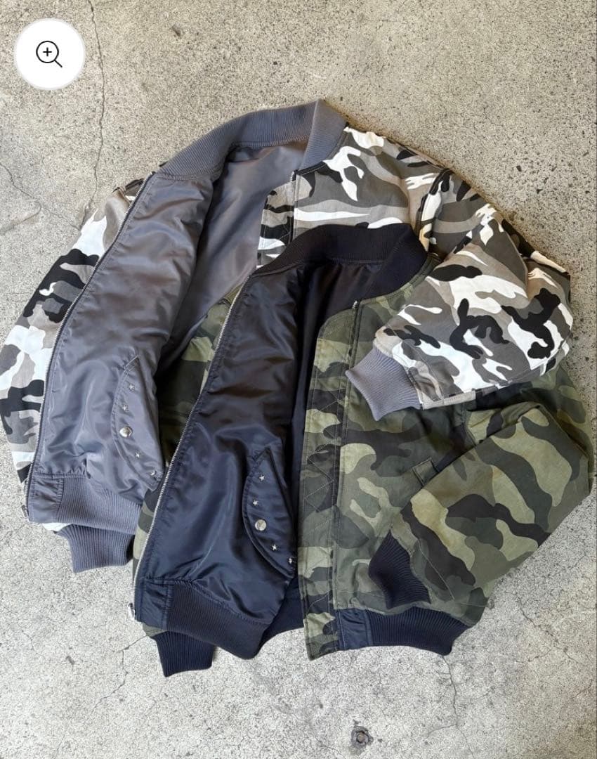ジャケット・アウター BELVET Camo Reversible MA-1 Jacket