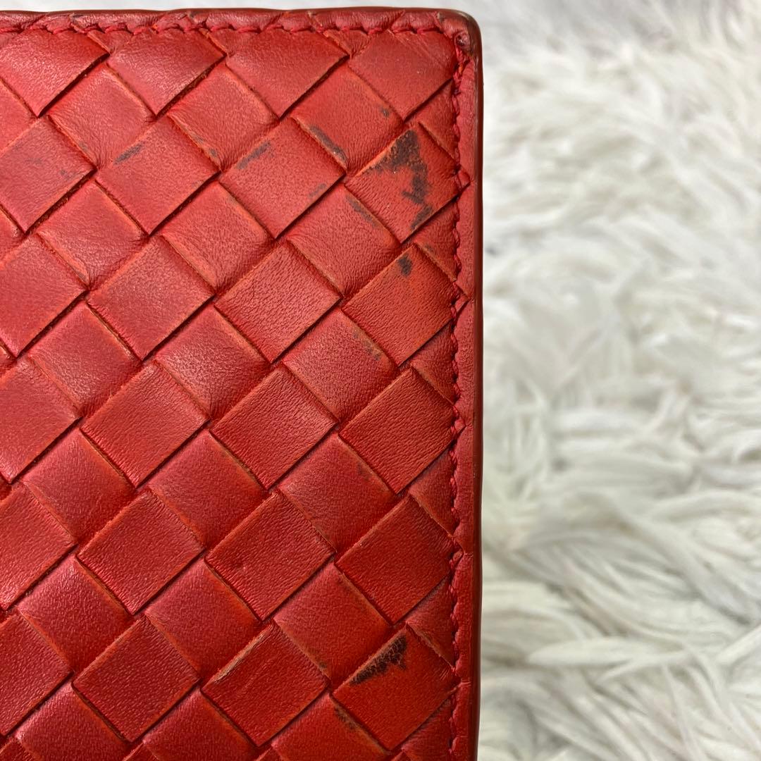 希少色✨ボッテガヴェネタ　マネークリップ　イントレチャート　オレンジ　レザー
