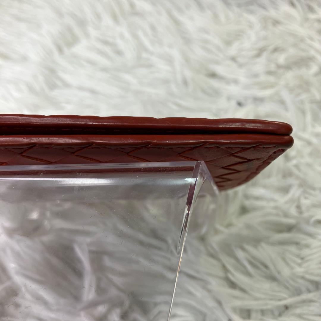 希少色✨ボッテガヴェネタ　マネークリップ　イントレチャート　オレンジ　レザー