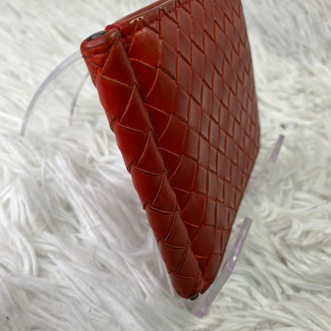 希少色✨ボッテガヴェネタ　マネークリップ　イントレチャート　オレンジ　レザー