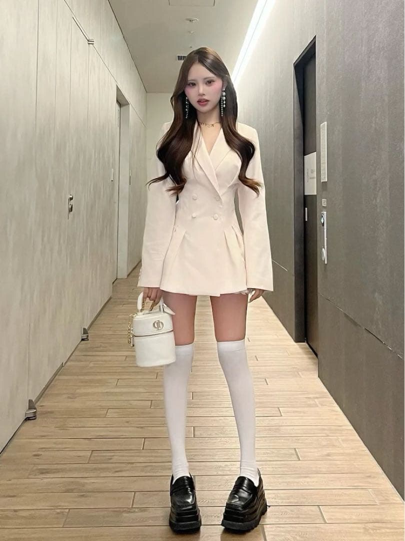 ダーリッチ darich パネルデザインシルエットペプラムジャケット IVO