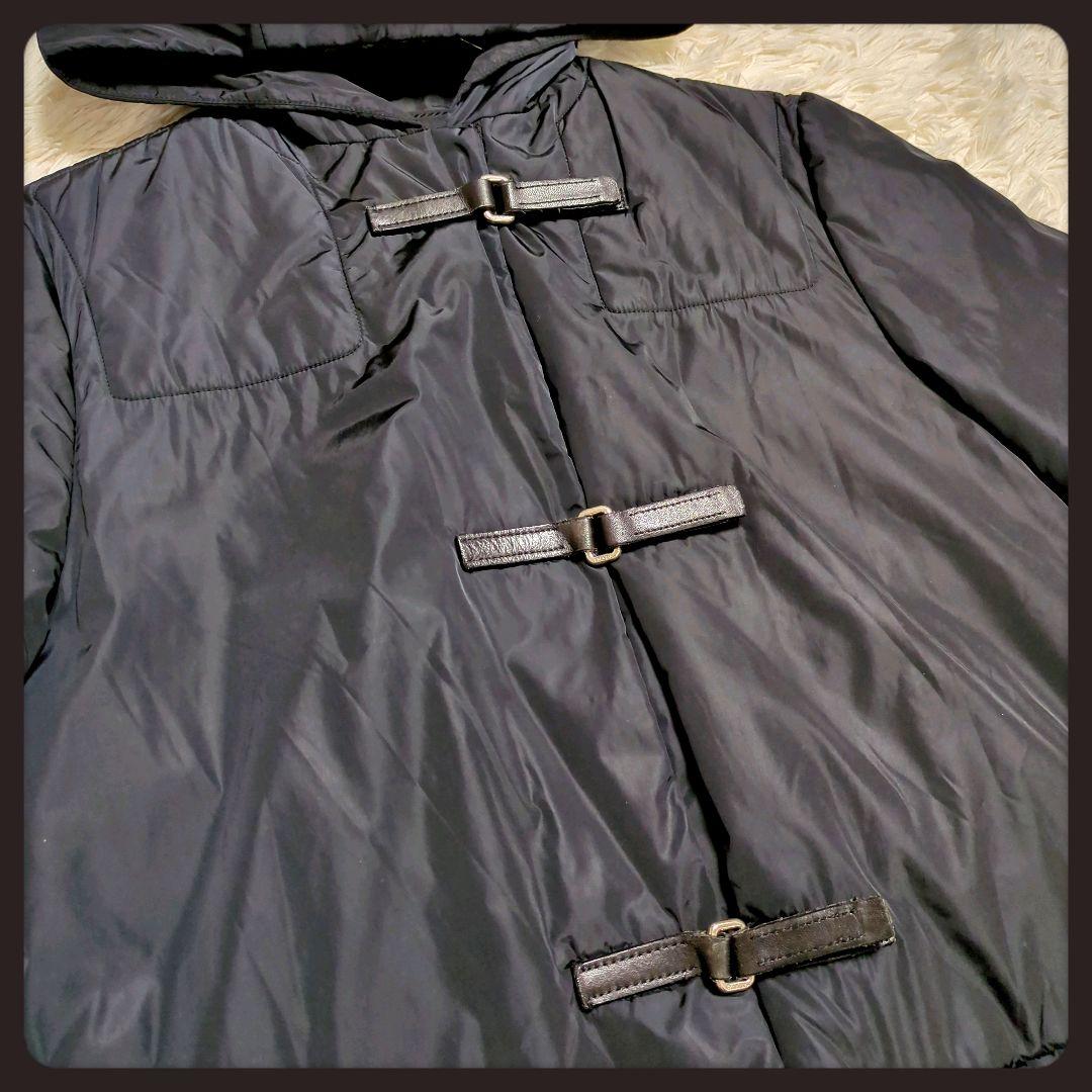 【美品・人気モデル】プラダ☆ダッフルコート フーデッド ナイロン Lサイズ