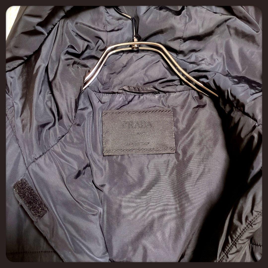 【美品・人気モデル】プラダ☆ダッフルコート フーデッド ナイロン Lサイズ