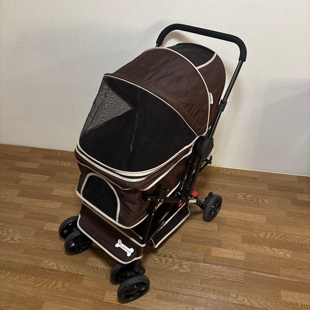 Piccolo Cane ペットカート 小型犬用 ブラウン
