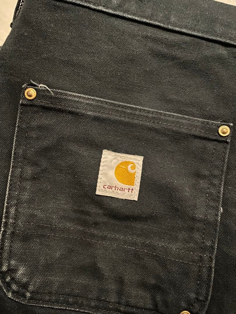 Carhartt ダブルニー ブラック フェード USA製 カーハート