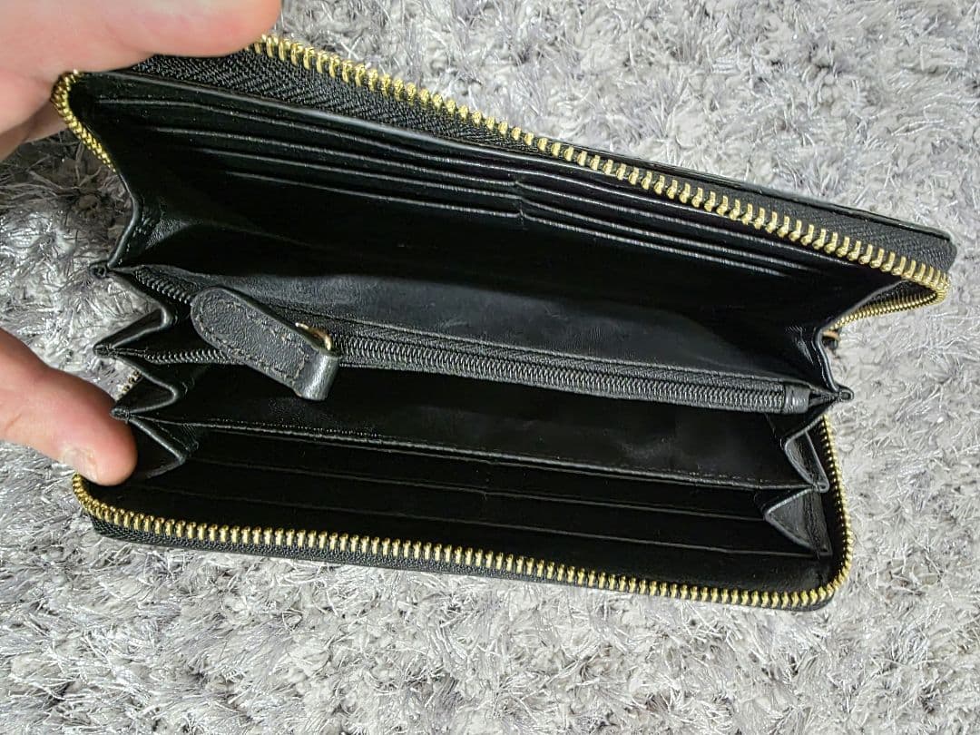 ☆美品☆ ヴィヴィアンウエストウッド 本革 エナメル オーブ 長財布 ブラック