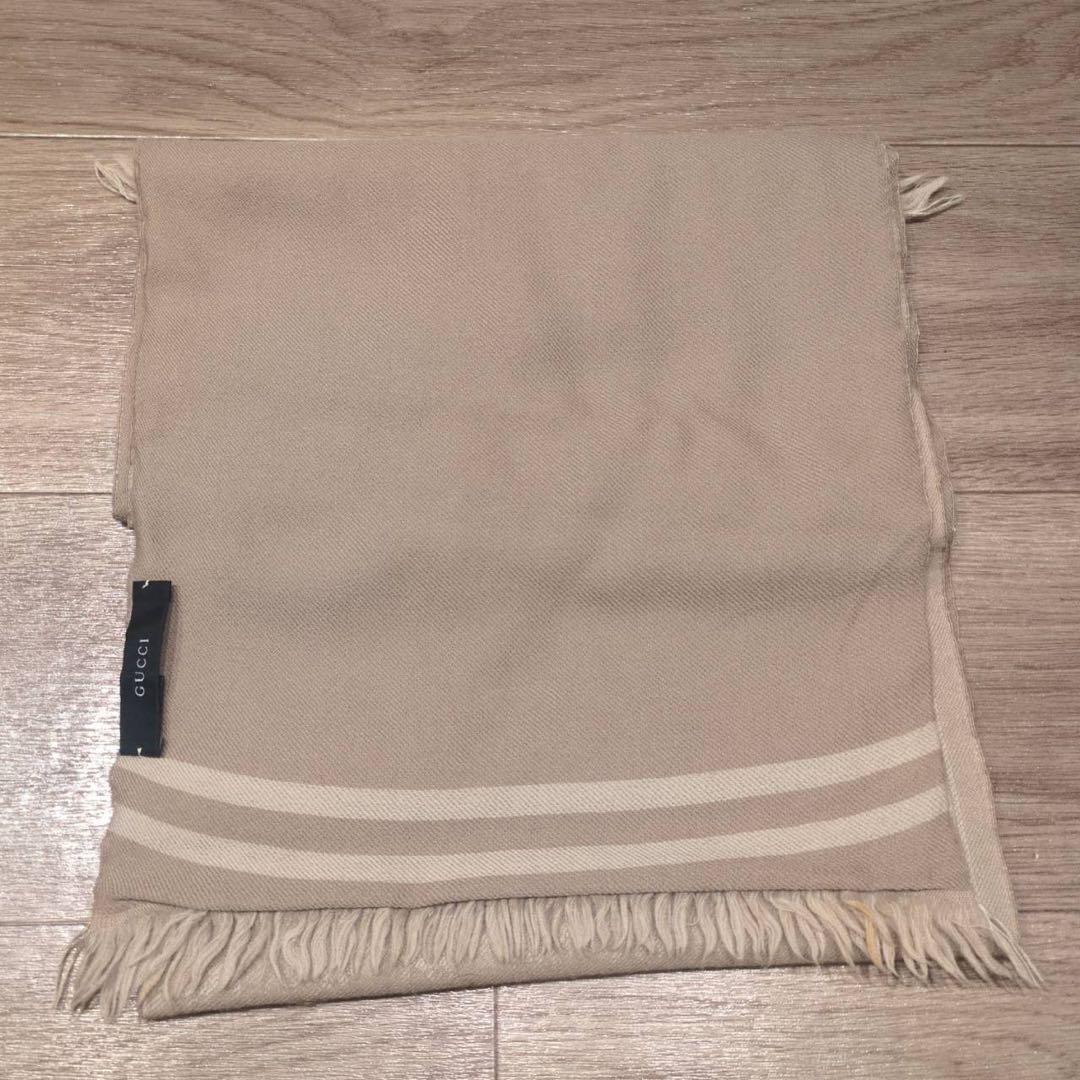 GUCCI GGロゴマフラー ベージュ