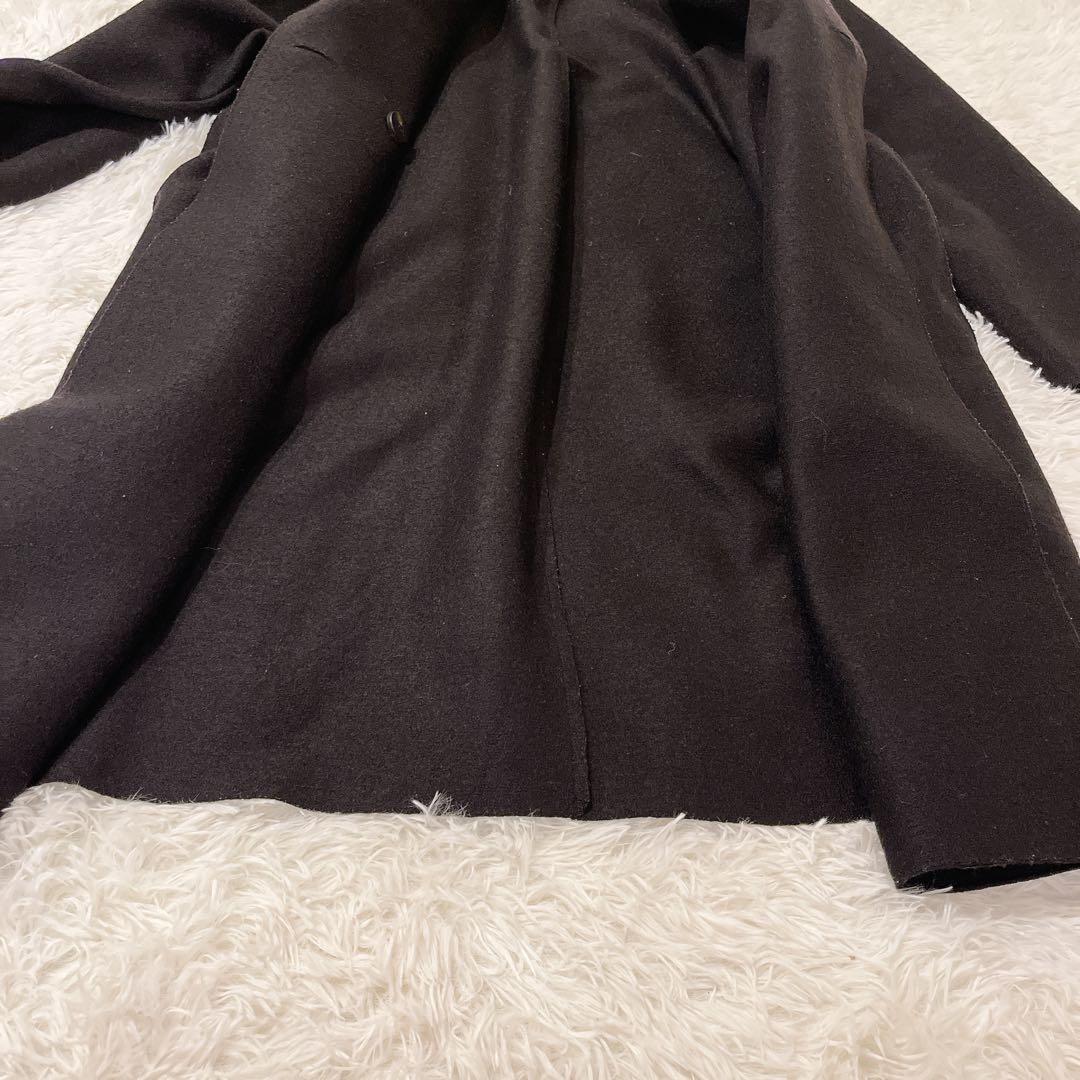 【美品】HARRIS WHARF LONDON チェスターコート　黒　L