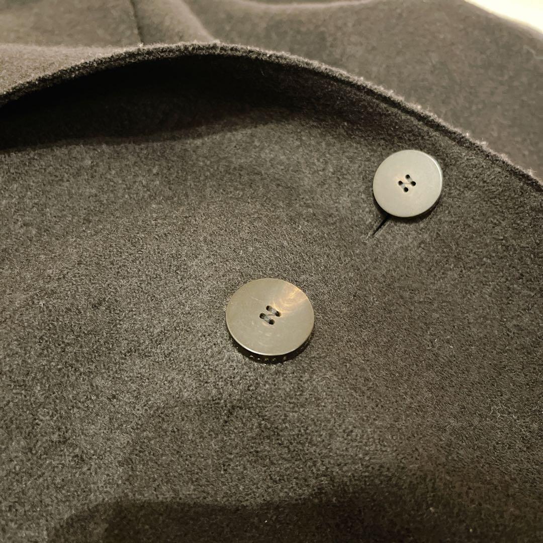 【美品】HARRIS WHARF LONDON チェスターコート　黒　L