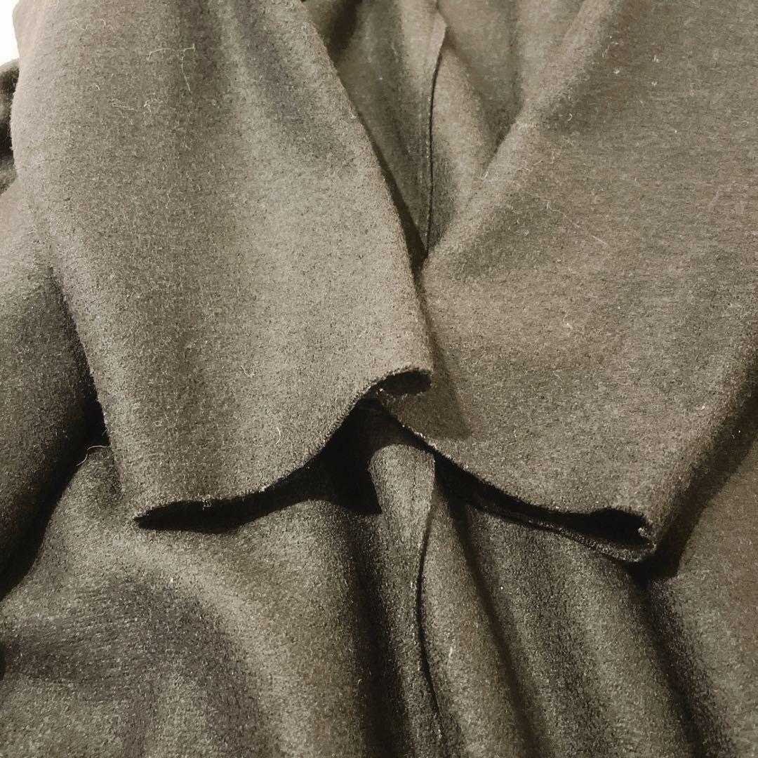 【美品】HARRIS WHARF LONDON チェスターコート　黒　L