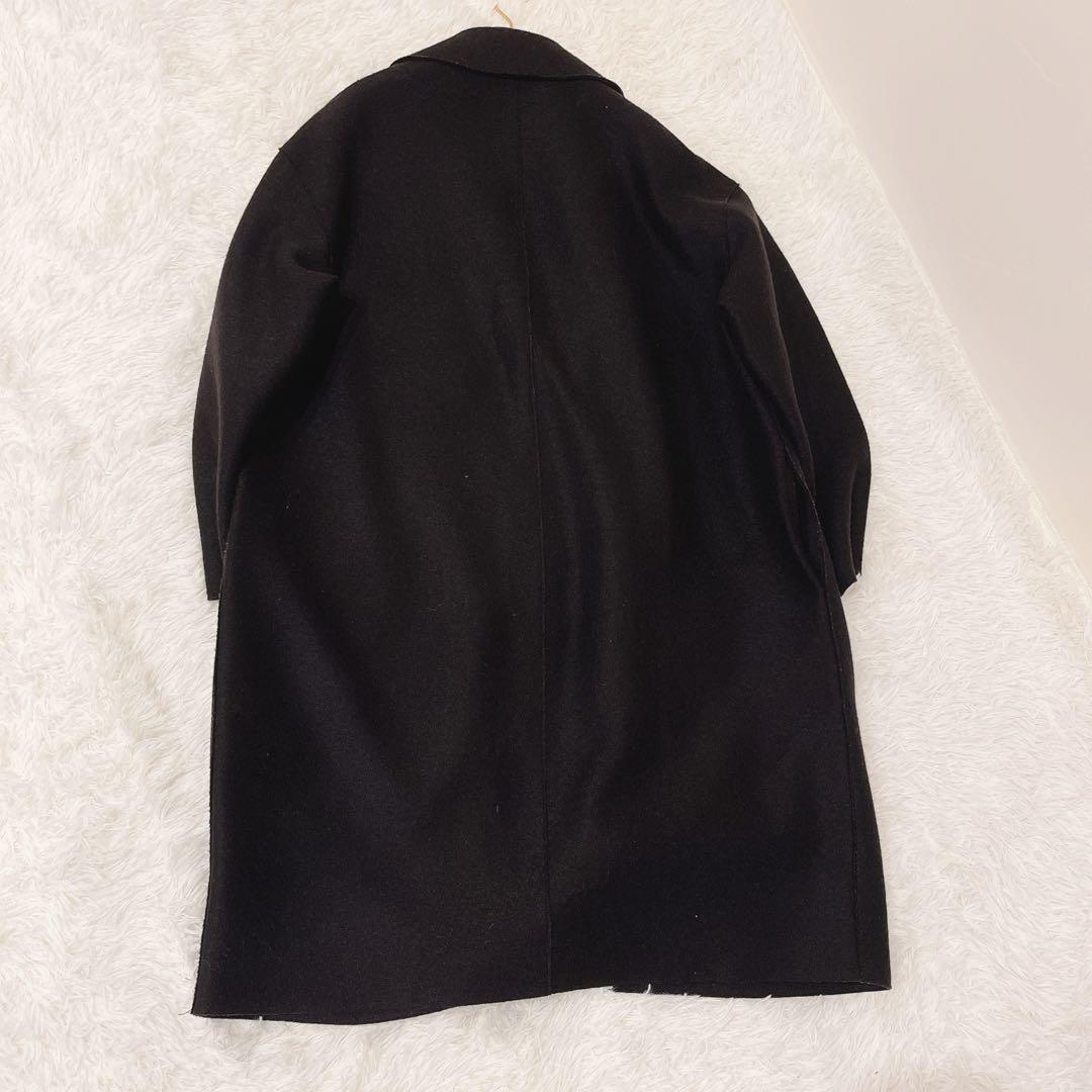 【美品】HARRIS WHARF LONDON チェスターコート　黒　L