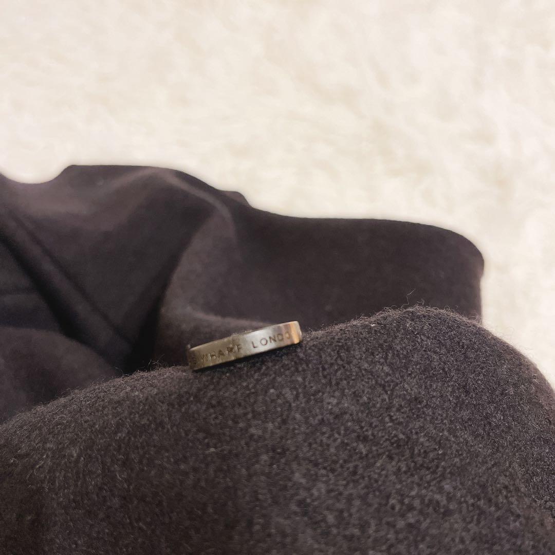 【美品】HARRIS WHARF LONDON チェスターコート　黒　L