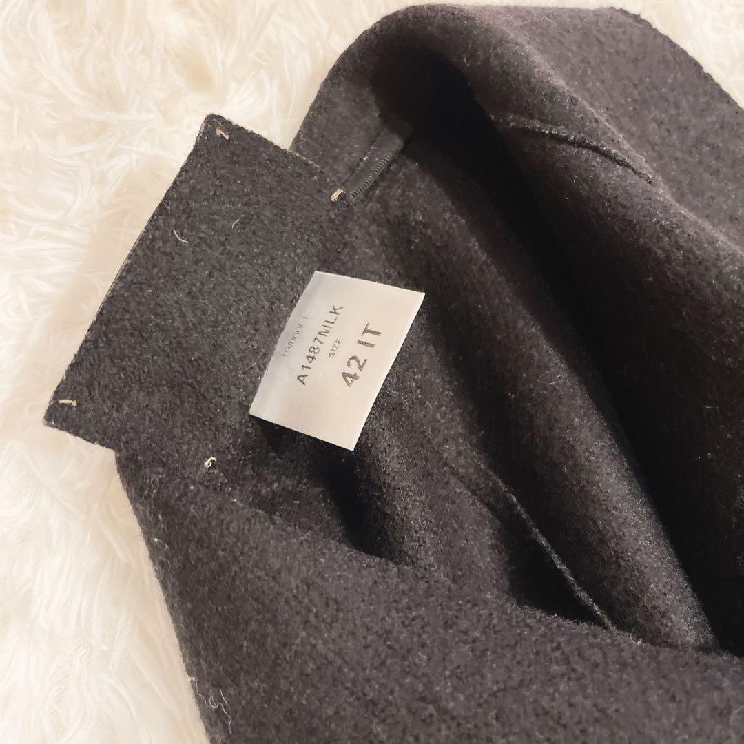 【美品】HARRIS WHARF LONDON チェスターコート　黒　L