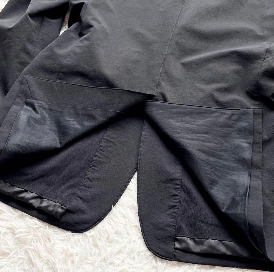 極美品 XL相当 DESCENTE ナイロン テーラードジャケット 高ストレッチ