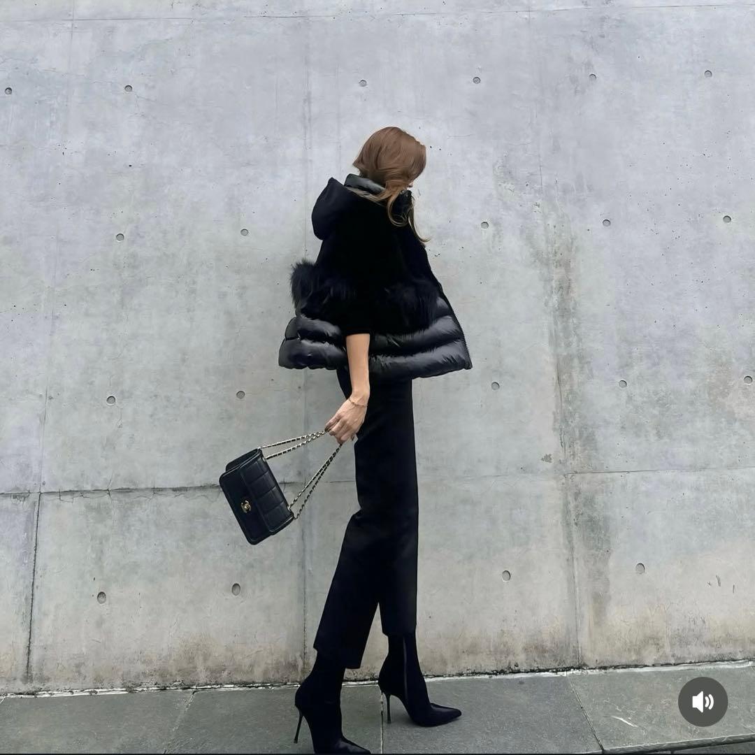 esmok ベルベットファーダウンベスト