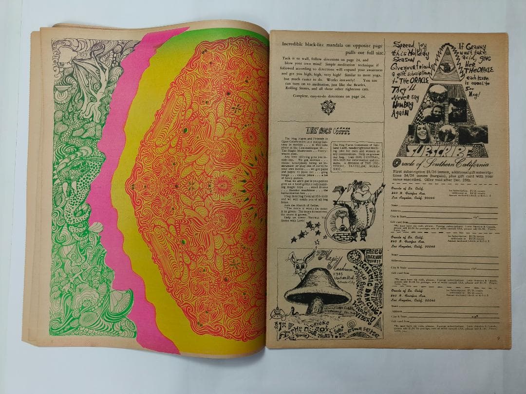 oracle オラクル1967年　ヒッピー　サイケ　アングラ　新聞紙