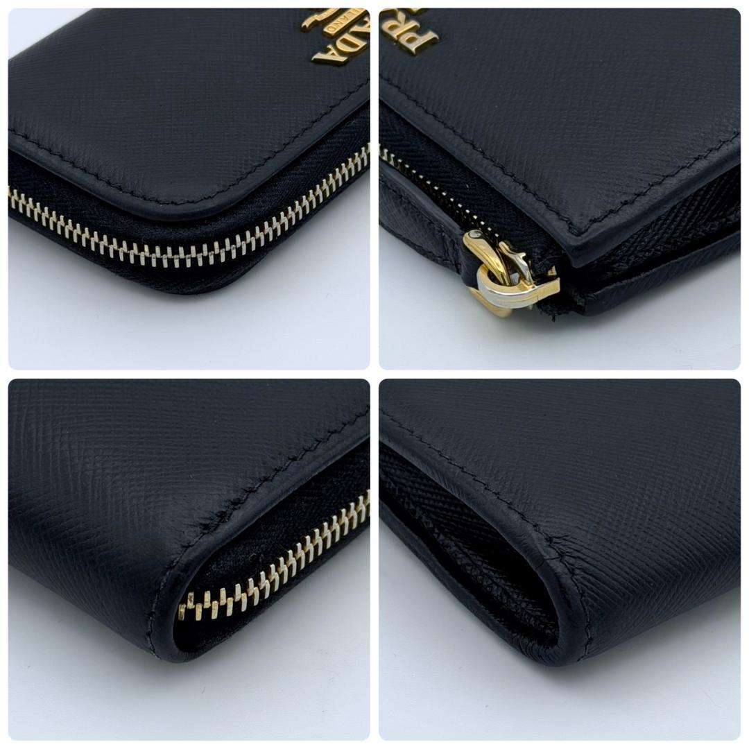 PRADA プラダ サフィアーノ キーリング付き ケース ブラック