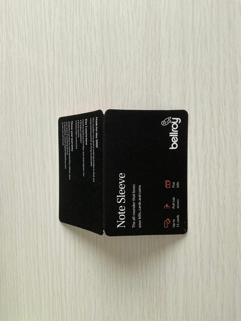 Bellroy Note Sleeve、スリムレザーウォレット