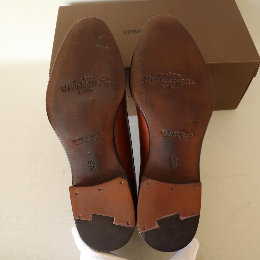 未使用ユニオンインペリアルベガノカーフ　ストレートチップ　8.5 26.5cm