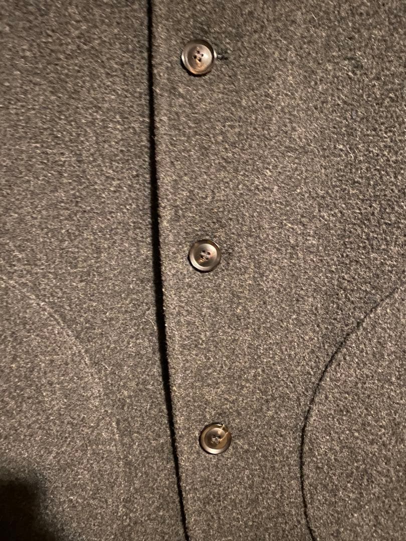 (最終値下げ)DANTON　ノーカラージャケットコート チャコールグレー 42