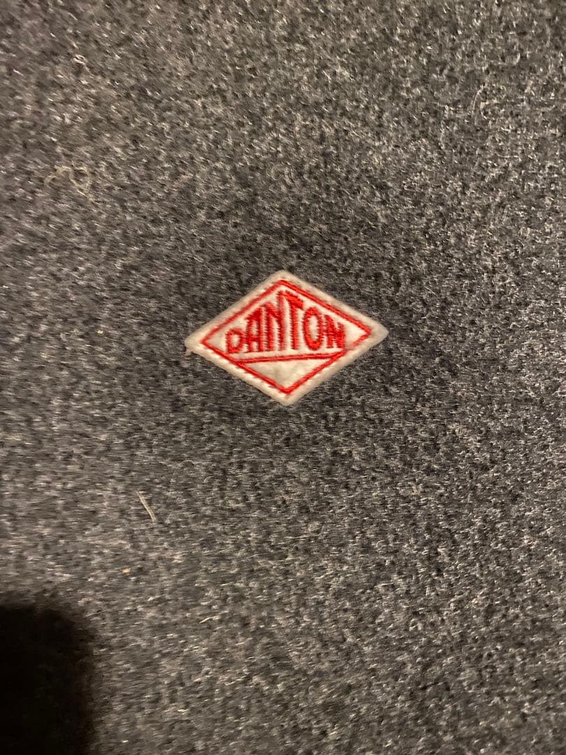 (最終値下げ)DANTON　ノーカラージャケットコート チャコールグレー 42