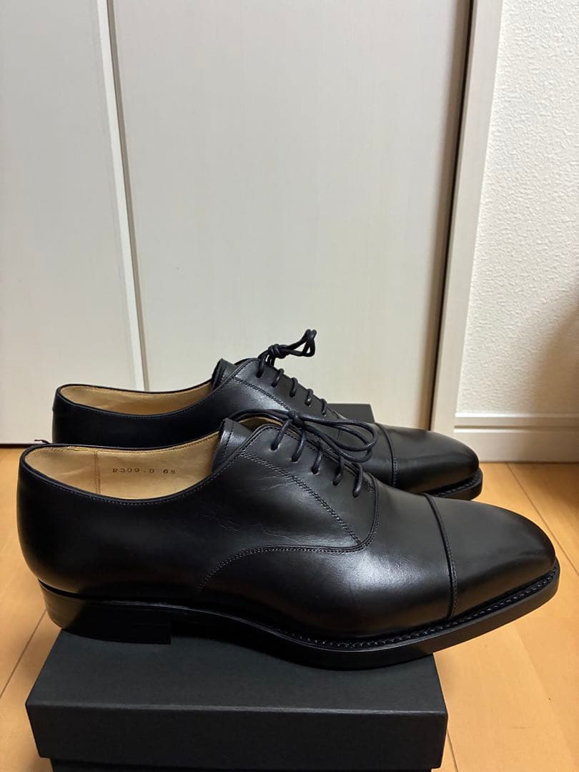 三陽山長 サンヨウヤマチョウ R309ラスト ストレートチップ ブラック 6.5