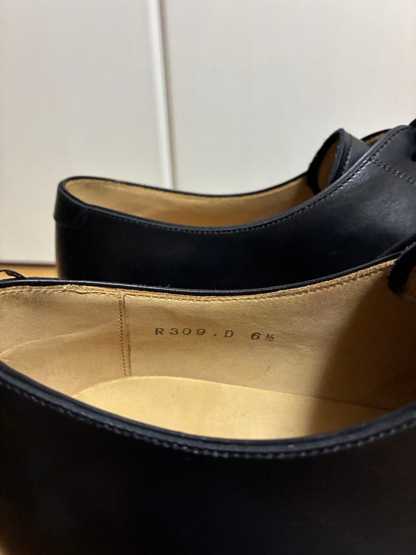 三陽山長 サンヨウヤマチョウ R309ラスト ストレートチップ ブラック 6.5