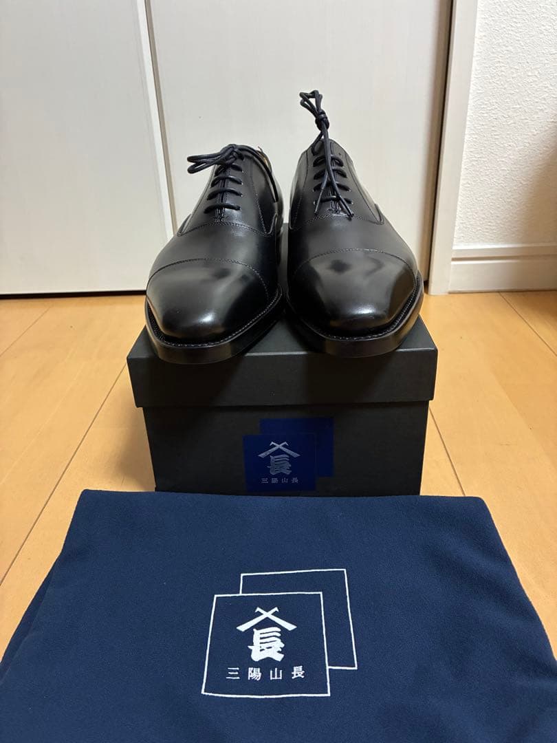 三陽山長 サンヨウヤマチョウ R309ラスト ストレートチップ ブラック 6.5