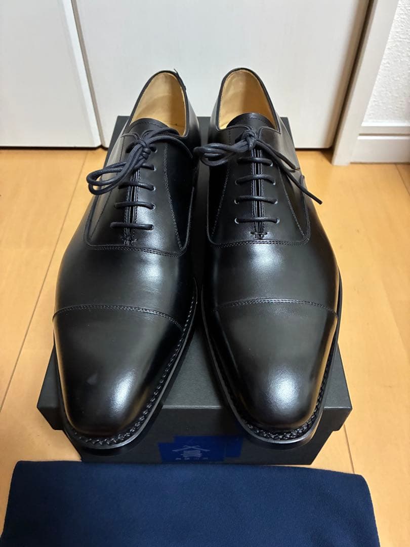 三陽山長 サンヨウヤマチョウ R309ラスト ストレートチップ ブラック 6.5