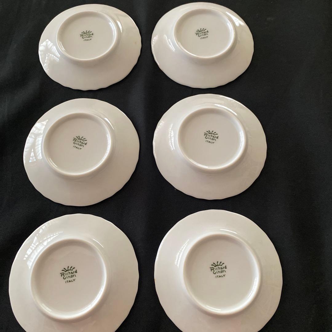 リチャードジノリ　ベッキオホワイト　ミニプレート6枚　豆皿
