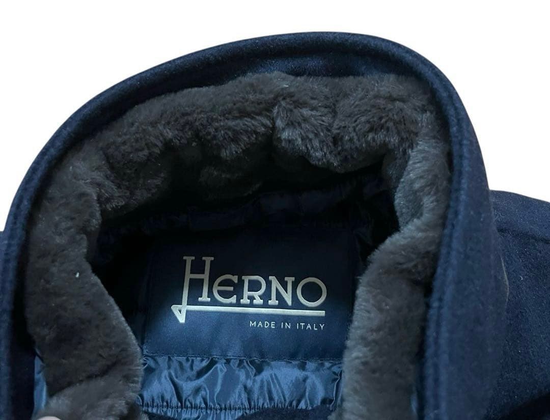 HERNO ヘルノ ハイネック シングルコート ネイビー