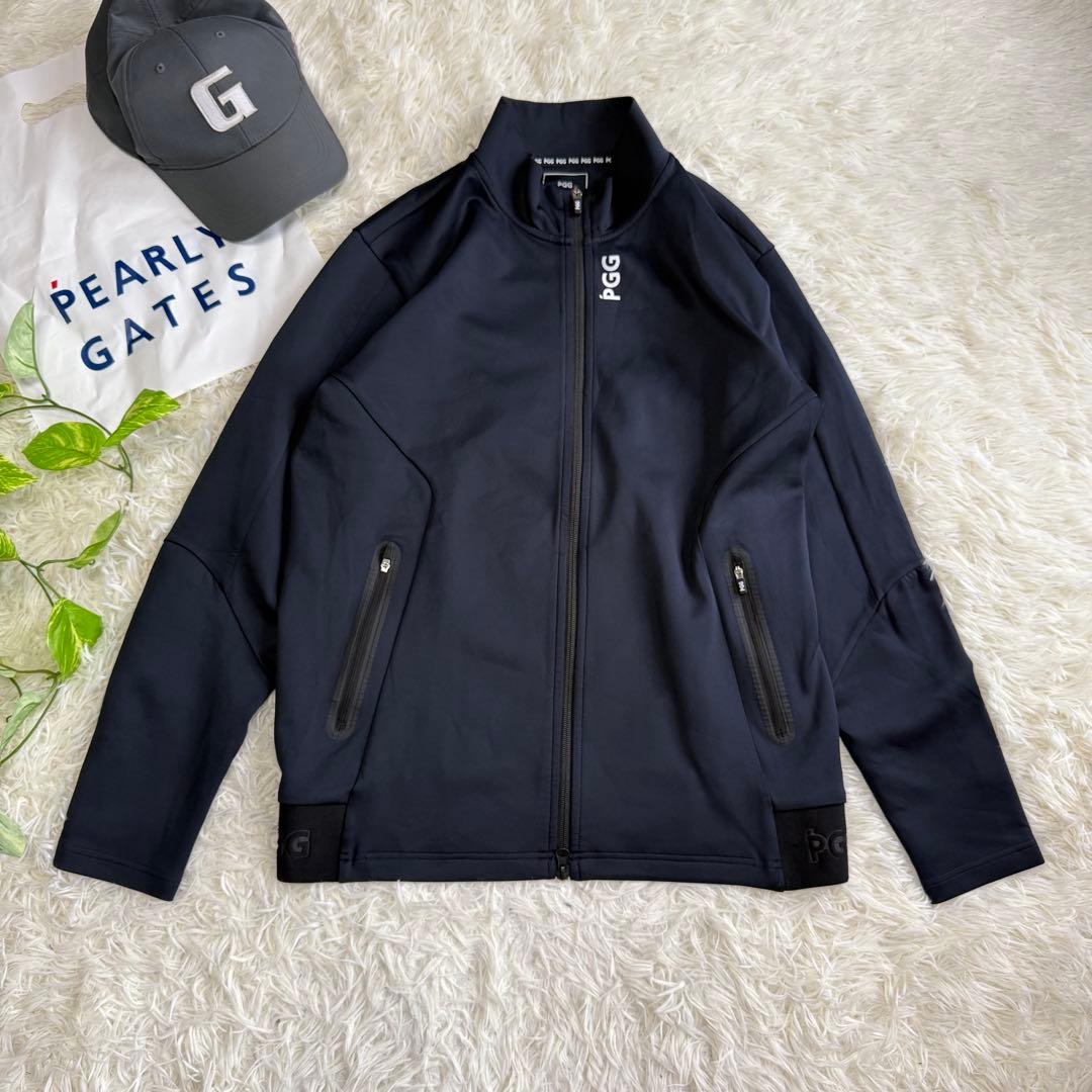 【パーリーゲイツ】極美品 セットアップ ネイビー 5サイズ pgg メンズ