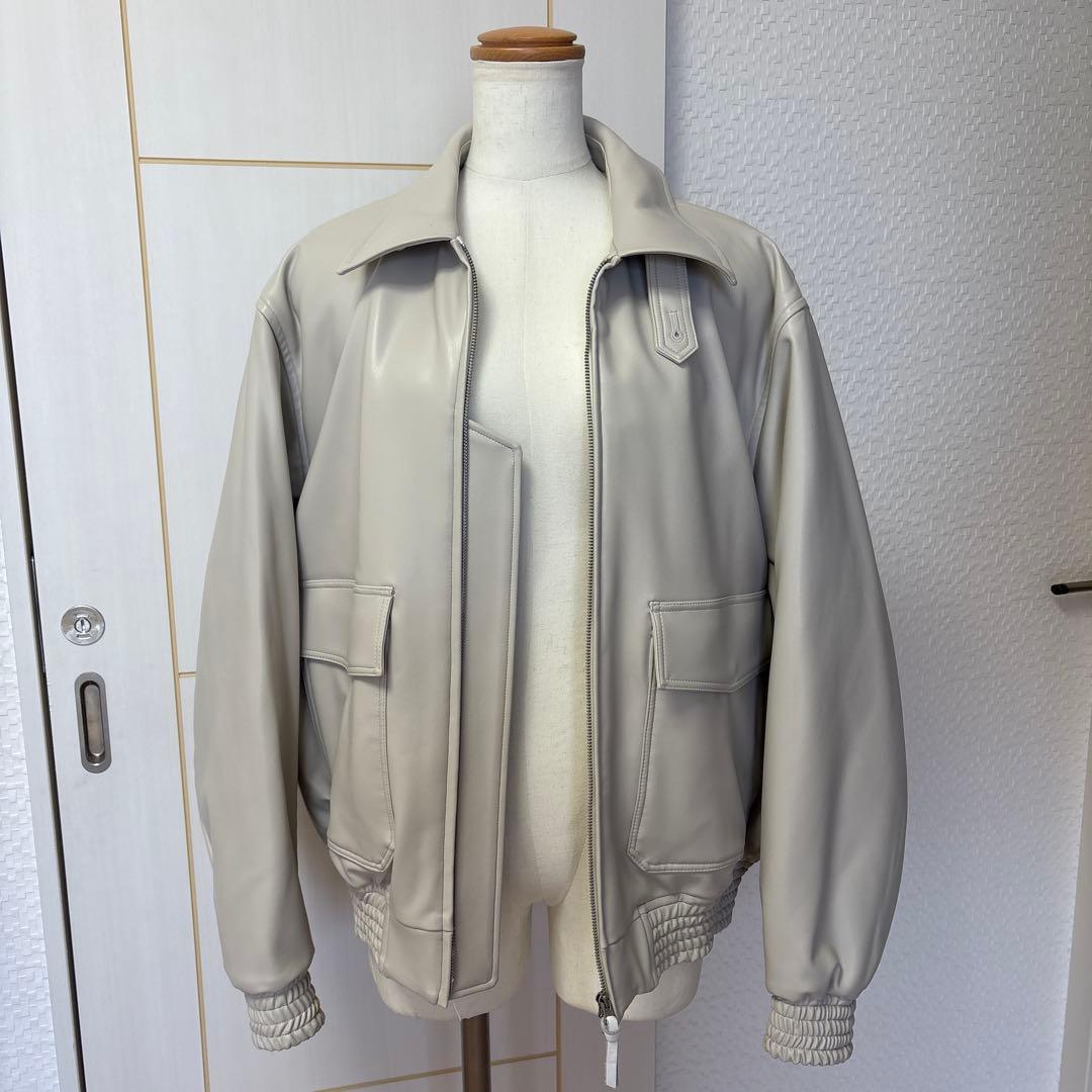 HYKE フェイクレザーブルゾン