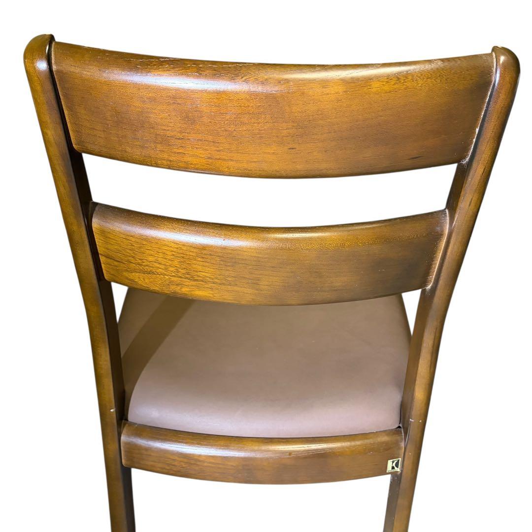 極美品 飛騨産業 ダイニングチェア キツツキマーク 2脚セット②