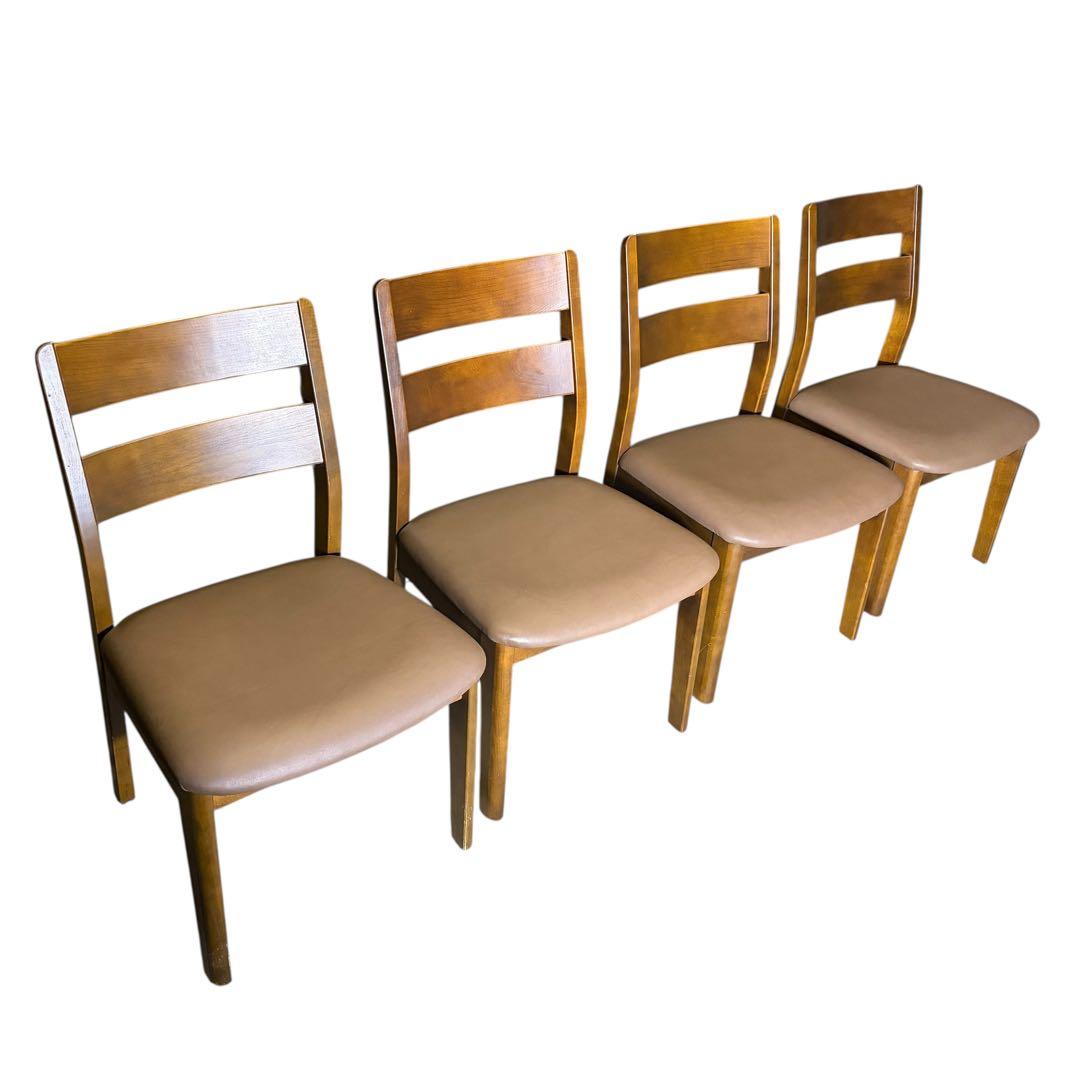 極美品 飛騨産業 ダイニングチェア キツツキマーク 2脚セット②