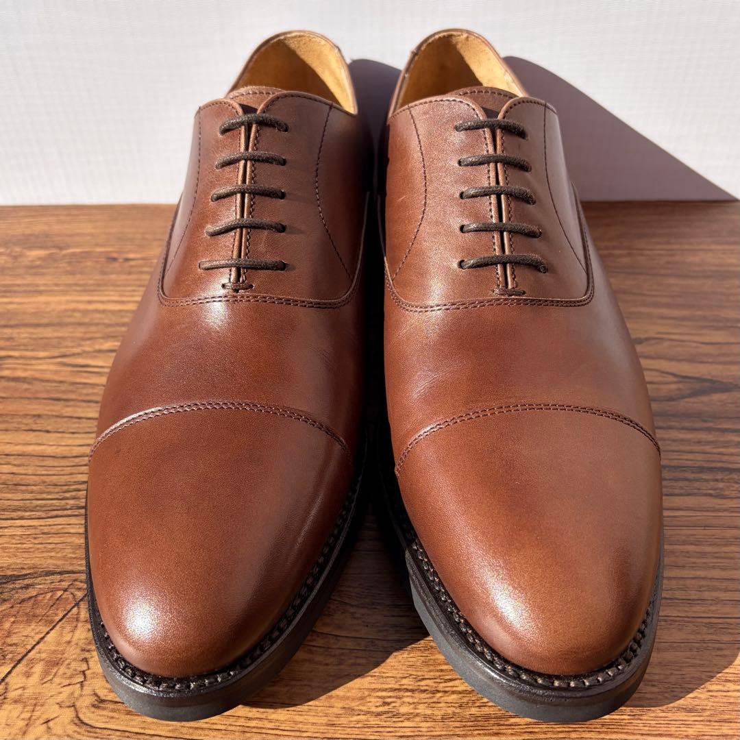 【未使用】Berwick バーウィック ストレートチップ 26cm 茶 内羽根①