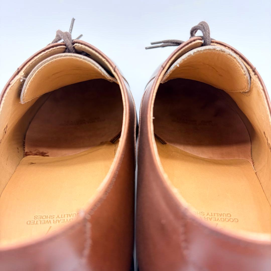 【未使用】Berwick バーウィック ストレートチップ 26cm 茶 内羽根①