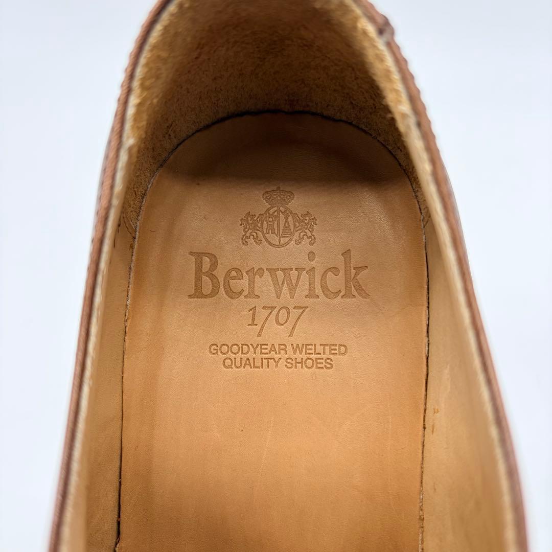 【未使用】Berwick バーウィック ストレートチップ 26cm 茶 内羽根①