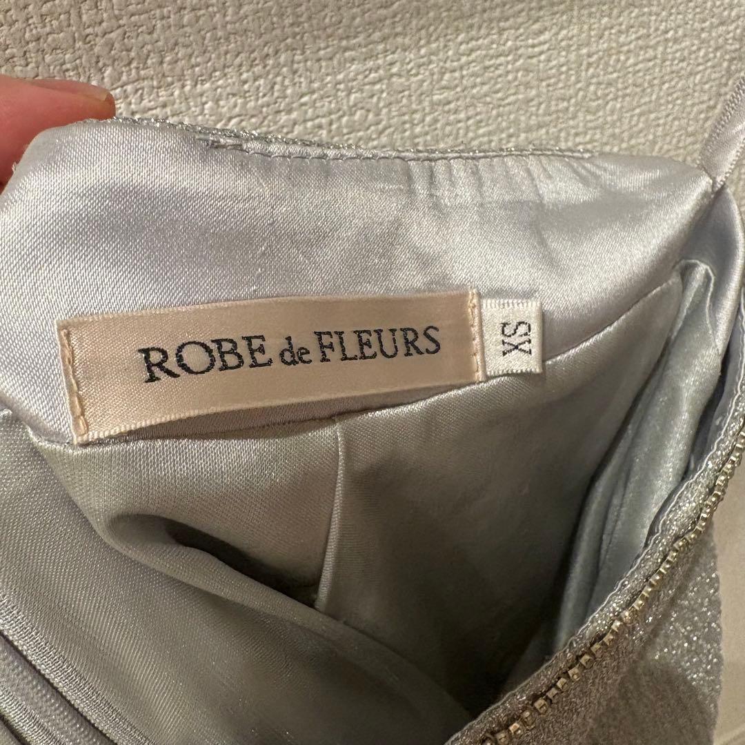 ROBE de FLEURS スパークルラメニットミニリボンタイト