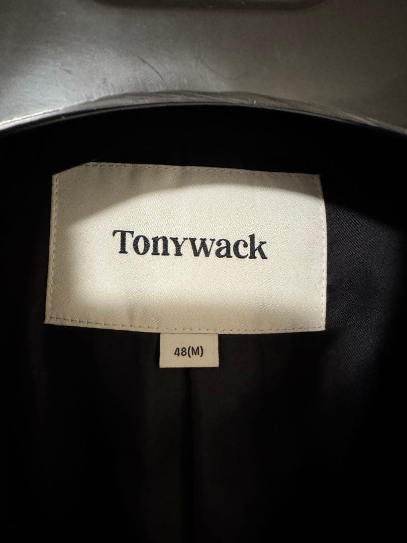 ブラック ダブルチェスターコート カシミヤ混