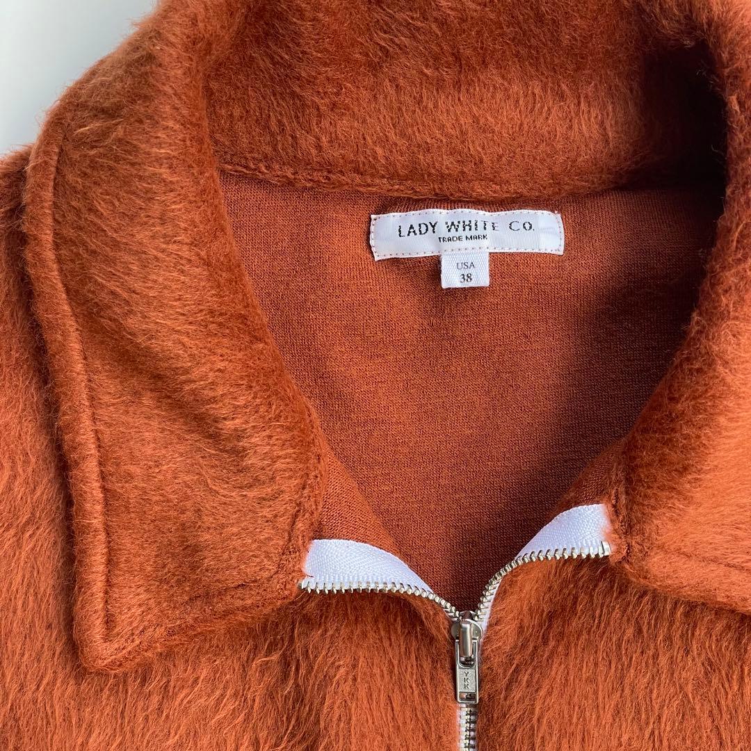 LADY WHITE CO. フリースハーフジップポロシャツ 38