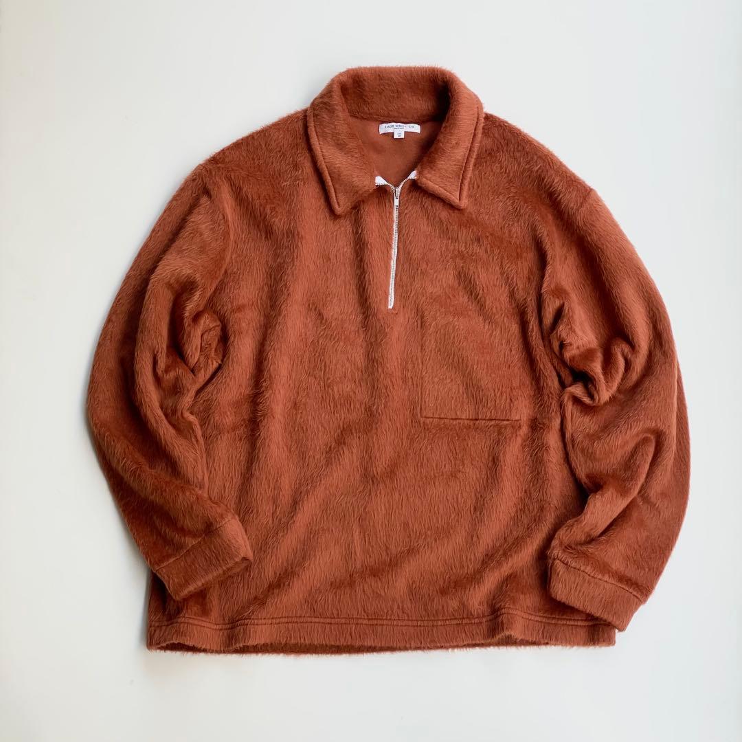 LADY WHITE CO. フリースハーフジップポロシャツ 38